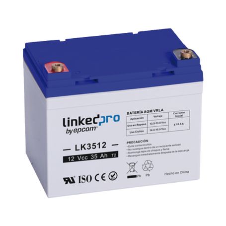 Bateria 12 V / 33 Ah / Ul / Tecnologia Agmvrla / Vida Útil Promedio De 5 Anos / Para Uso En Equipo Electrónico Alarmas De Intrus