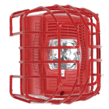 Protector De Rejilla Anti Vandalismo Y Golpes Accidentales Color Rojo Para Sirenas/estrobos/bocinas System Sensor Montaje En Sup