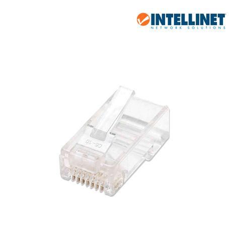Intellinet 502399  Plug Rj45 Cat5e Solido Utp / Bote 100 Piezas / Oro 15micras