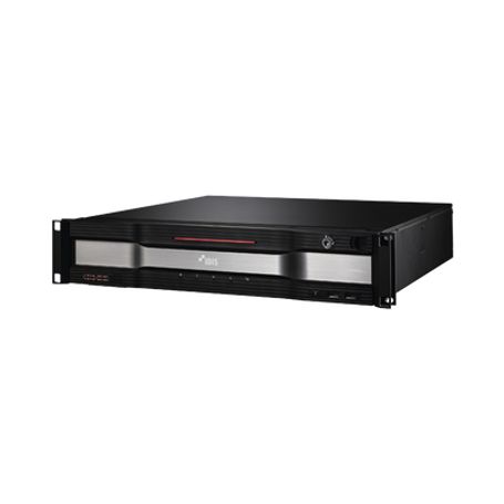 nvr 4k  64 canales  almacenamiento hasta 240tb  entrada y salida de audio  entrada y salida de alarma  incluye 2 discos duros 2