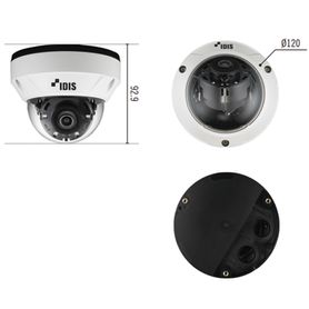 domo ip 8mp intelligent codec   lente fijo 33 mm  ik10ip67   ir 20 m  entradasalida de alarma  poe  icr dianoche  microsd 256 g