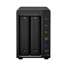 servidor ds716plus nas de escritorio con 2 bahias capacidad de 16tb expandible a 56tb 