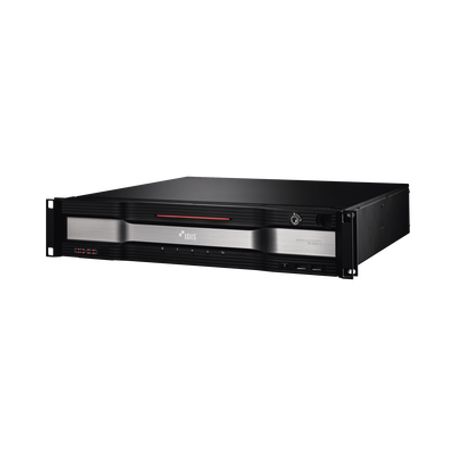 nvr 4k  64 canales  fuente redundante  soporta raid  almacenamiento hasta 240tb  entrada y salida de audio  entrada y salida de