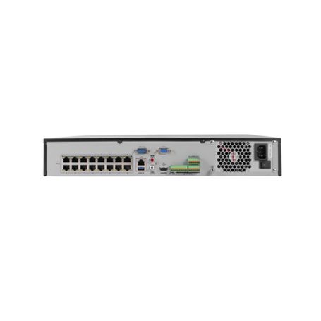 Nvr 12 Megapixel (4k) / 16 Canales Ip / 16 Puertos Poe / 4 Bahias De Disco Duro / Switch Poe 300 Mts / Hdmi En 4k / Soporta Pos