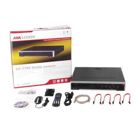 Nvr 12 Megapixel (4k) / 16 Canales Ip / 16 Puertos Poe / 4 Bahias De Disco Duro / Switch Poe 300 Mts / Hdmi En 4k / Soporta Pos