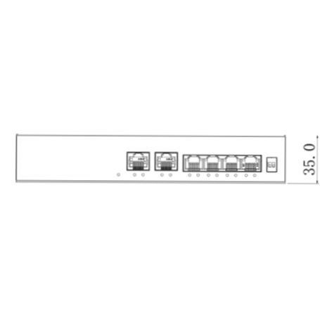 Dahua Pfs30064et36  Switch Poe De 6 Puertos Fast Ethernet/4 Puertos Poe 10/100/ 2 Puertos Uplink 10/100/ 36 Watts Totales/ Switc