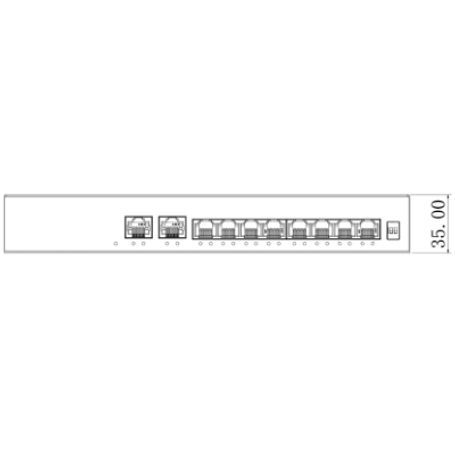 Dahua Pfs30108et65  Switch Poe De 10 Puertos Fast Ethernet/ 8 Puertos Poe/ 2 Puertos Uplink/ 65 Watts Totales/ Soporta Poe Watch