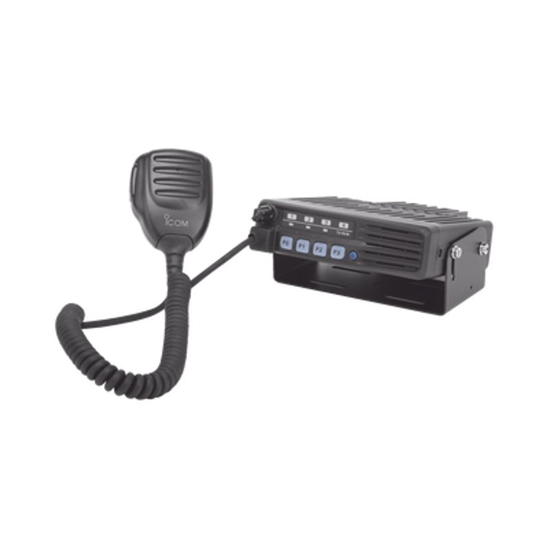 Radio Móvil Analógico En Rango De Frecuencia 400470 Mhz 50 W De Potencia De Rf.  Incluye Micrófono Cable De Corriente Y Bracket.