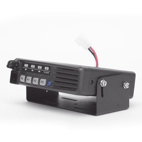 Radio Móvil Analógico En Rango De Frecuencia 400470 Mhz 50 W De Potencia De Rf.  Incluye Micrófono Cable De Corriente Y Bracket.