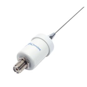 antena marina vhf en látigo de acero inoxidable en rango de 156 a 163 mhz incluye cable de 45 m con conectores pl259 instalados