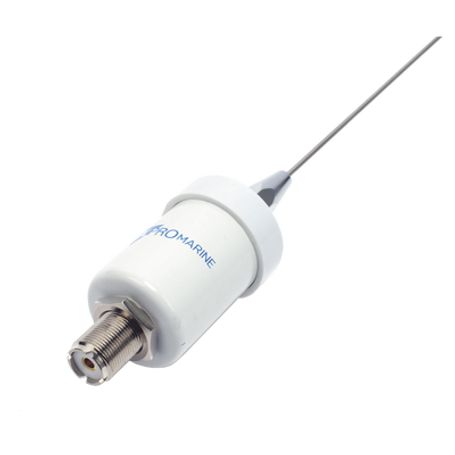 Antena Marina Vhf En Látigo De Acero Inoxidable En Rango De 156 A 163 Mhz. Incluye Cable De 4.5 M Con Conectores Pl259 Instalado