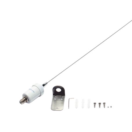 Antena Marina Vhf En Látigo De Acero Inoxidable En Rango De 156 A 163 Mhz. Incluye Cable De 4.5 M Con Conectores Pl259 Instalado
