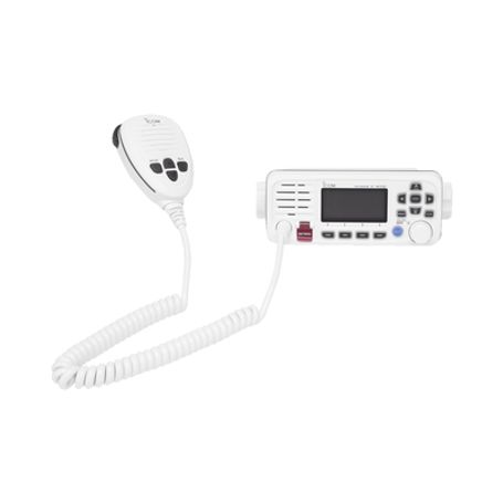 Radio Móvil Marino Icom Color Blanco Clase D Dsc. Tx 156.025  157.425 Mhz Rx 156.050  163.275 Mhz Gps Interconstruido 25w De Pot