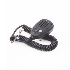 micrófono color negro con conector de peineta para radios icm424 y  icm506 78354