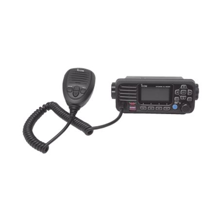 Radio Móvil Marino Icom Color Negro Clase D Dsc. Tx 156.025  157.425 Mhz Rx 156.050  163.275 Mhz Gps Interconstruido 25w De Pote