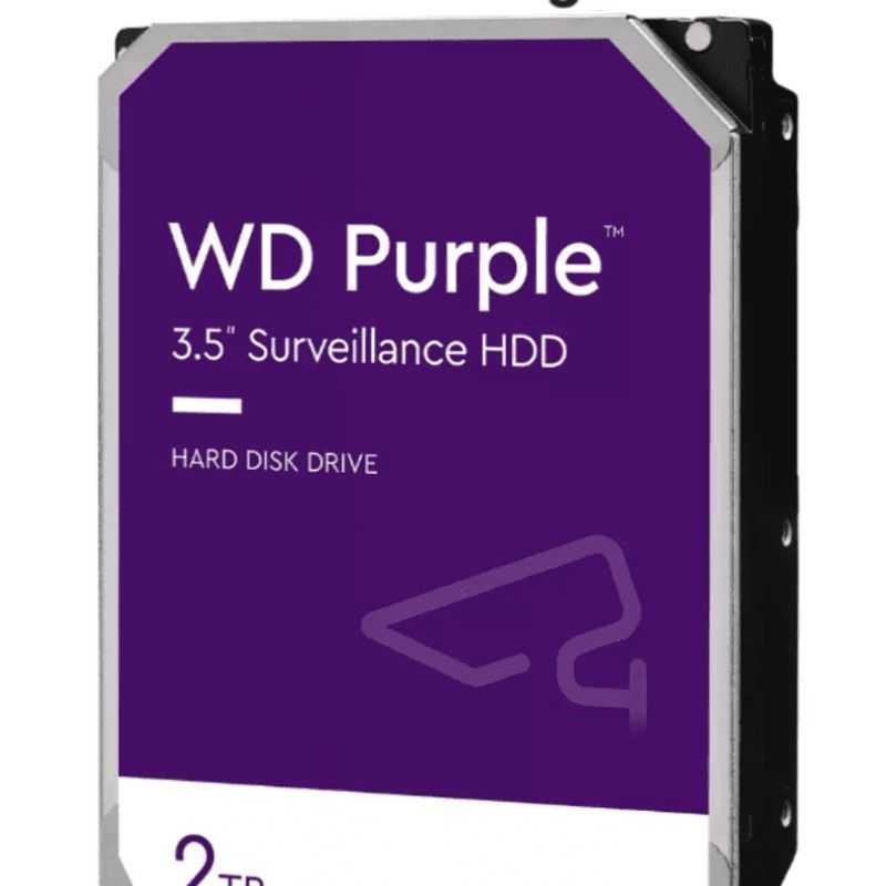 Western Wd22purz   Disco Duro De 2tb Purple/ Especial Para Videovigilancia/ Trabajo 24/7/ Interface Sata 6 Gb/s/ Hasta 64 Cámara