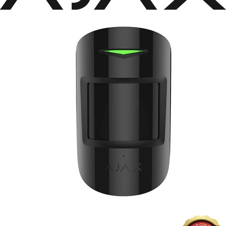 Ajax Combiprotectb  Detector Inalámbrico Combinado De Rotura De Cristal Y Movimiento. Color Negro