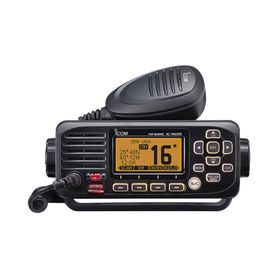 radio móvil marino icom tx 156025157425mhz rx 156050163275mhz 25w de potencia sumergible ipx7 incluye micrófono cable de alimen