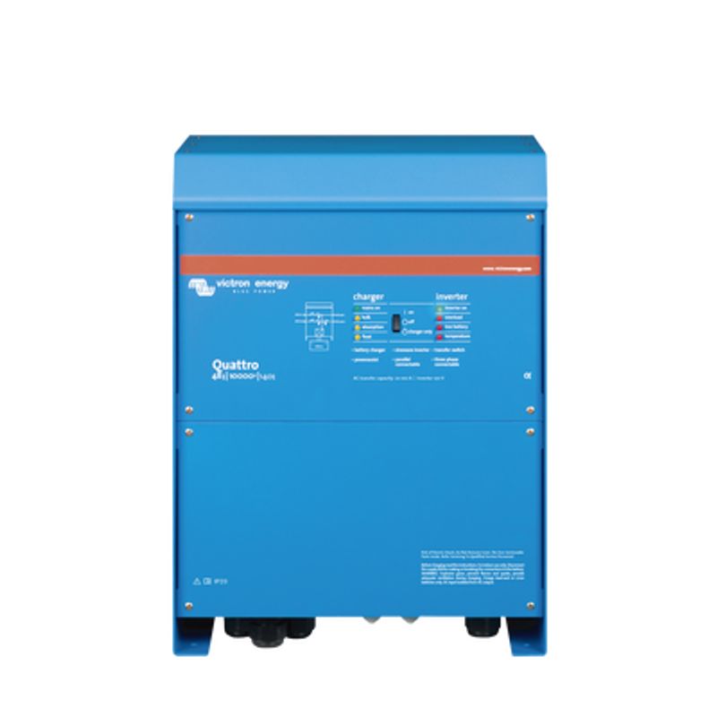Quattro 48/10000/140100/100 / Inversor Cargador De Onda Pura / Entrada 48 Vcc / Salida 8000 W 120 Vca  60 Hz