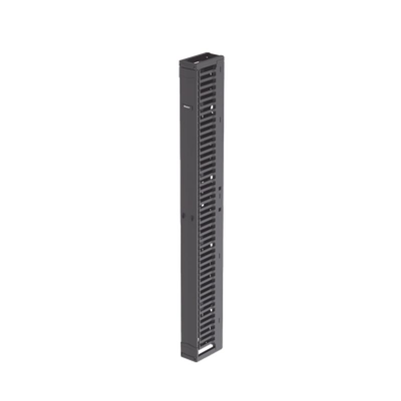 Organizador Vertical Patchrunner™ Sencillo (solo Frontal) Para Rack Abierto De 45 Unidades 6 In De Ancho Color Negro