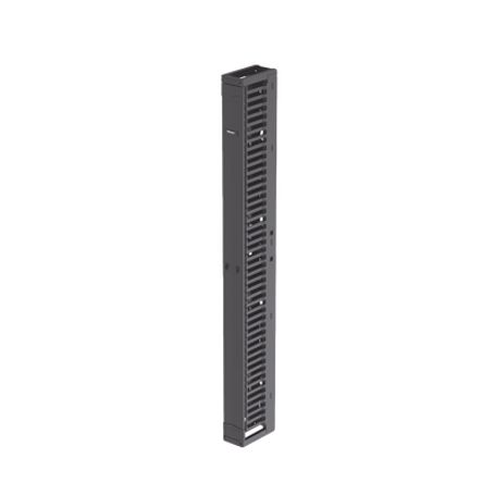 organizador vertical patchrunner™ sencillo solo frontal para rack abierto de 45 unidades 6 in de ancho color negro189275