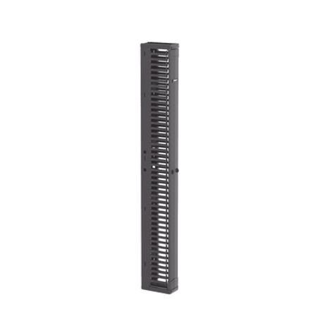 Organizador Vertical Patchrunner™ Sencillo (solo Frontal) Para Rack Abierto De 45 Unidades 6 In De Ancho Color Negro