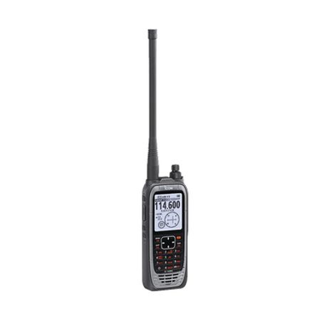 radio portátil aéreo vhf con display de 23 pulgadas y teclado 6w pep de potencia navegación bluetooth y gps bateria cargador an
