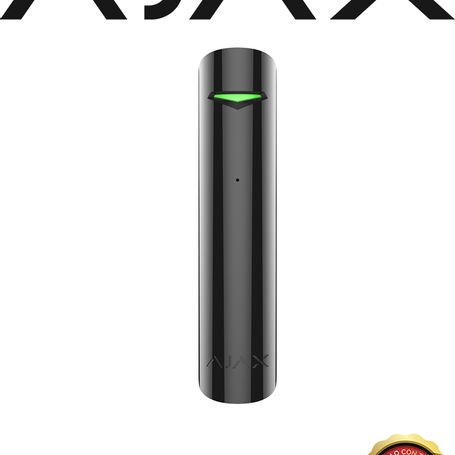 Ajax Glassprotectb  Detector De Rotura De Cristal Inalámbrico. Color Negro 