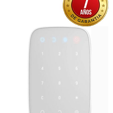 Ajax Keypadw  Teclado Táctil Inalámbrico Con Soporte De Pared. Color Blanco