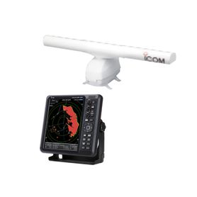 sistema de radar con antena tipo matriz abierta de 4 pies a 72 millas náuticas y pantalla a color mr1220e de 121 