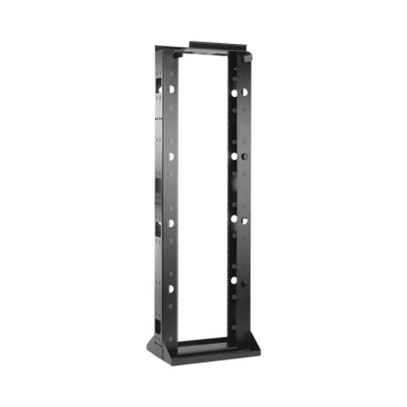 Rack De 2 Postes Sismico Estándar De 19 In Rieles Numerados Y Roscados 1224 Fabricado En Acero 45 Unidades De Rack Color Negro