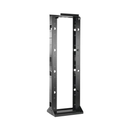 rack de 2 postes sismico estándar de 19 in rieles numerados y roscados 1224 fabricado en acero 45 unidades de rack color negro