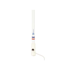 antena marina vhf en fibra de vidrio en rango de 156 a 163 mhz incluye 10 metros de cable y conector pl259 macho