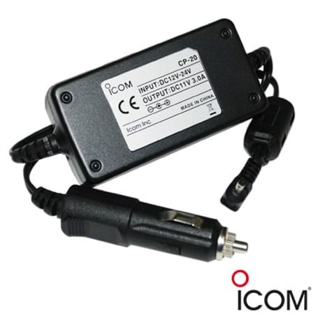 adaptador vehicular con conexión a entrada de encendedor para cargar radios ica6 ica24 ica25