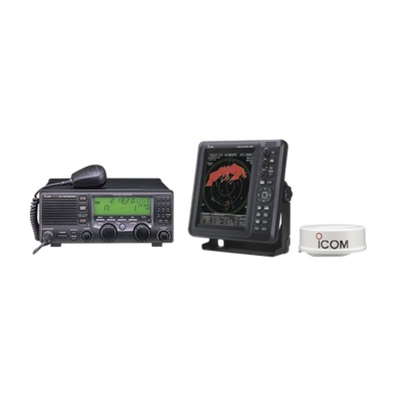 Kit De Radio Base Icm700pro Hf Y Radar Marino Mr1010riie De Domo De 36nm Con Pantalla A Color De 10.4 Pulgadas.