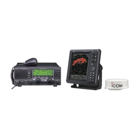 Kit De Radio Base Icm700pro Hf Y Radar Marino Mr1010riie De Domo De 36nm Con Pantalla A Color De 10.4 Pulgadas.