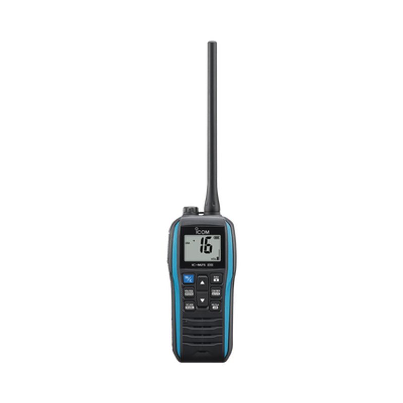 Radio Portátil Marino Color Azul Metálico 5 W De Potencia Rf 0.5 W De Salida De Audio Flotante Sumergible Ipx7 Tx 156.025157.425