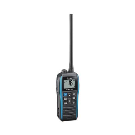 Radio Portátil Marino Color Azul Metálico 5 W De Potencia Rf 0.5 W De Salida De Audio Flotante Sumergible Ipx7 Tx 156.025157.425