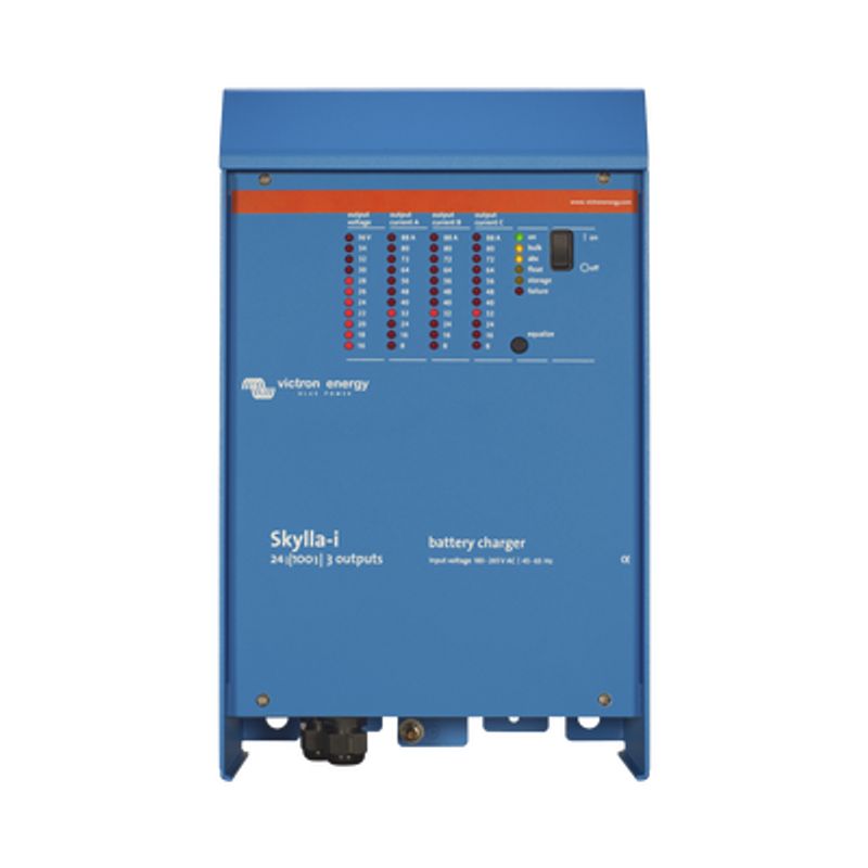 Skyllai 24/100 / Cargador De Baterias Para Ambientes Marinos 24 V 100 A / Bancos De 500 A 1000 Ah 
