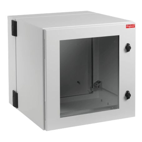 gabinete industrial protek de puerta con ventana protección nema tipo 4124x ip55 ik10 abatible fabricado en acero 12 ur color g