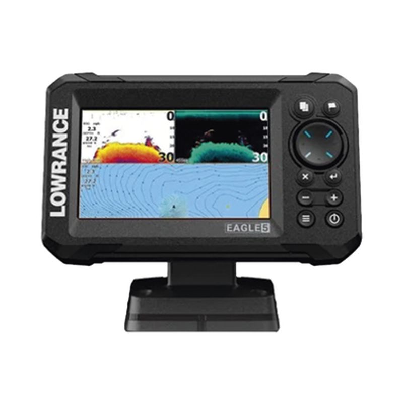 Eagle5 Ecosonda En Pantalla Horizontal Ips De 5 Pulgadas Incluye Transductor Skimmer 50/200 Khz