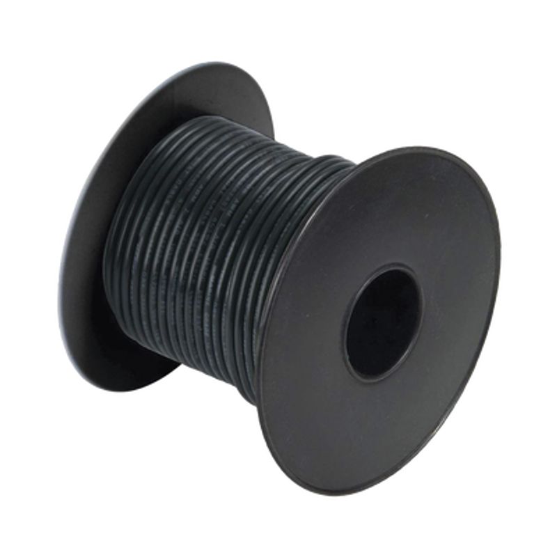 Rollo De Cable Grado Marino Calibre 14 En Color Negro De 100 Pies (30.48 M).