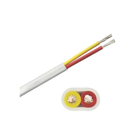 rollo de cable plano grado marino calibre 14 de 2 conductores rojo y amarillo de 250 pies 762 m 