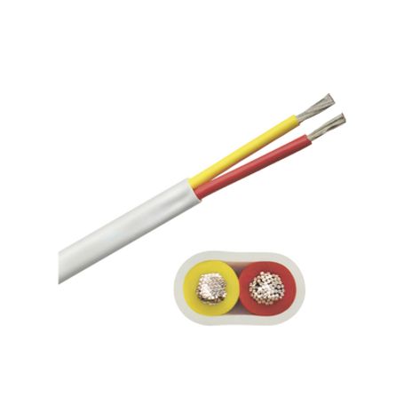 rollo de cable plano grado marino calibre 12 de 2 conductores rojo y amarillo de 500 pies 1524 m