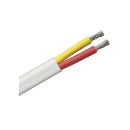 rollo de cable plano grado marino calibre 6 de 2 conductores rojo y amarillo de 500 pies 1524 m