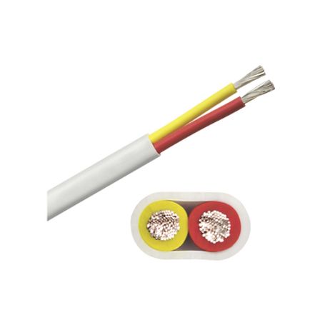 rollo de cable plano grado marino calibre 10 de 2 conductores rojo y amarillo de 500 pies 1524 m