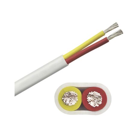 Rollo De Cable Plano Grado Marino Calibre 6 De 2 Conductores (rojo Y Amarillo) De 250 Pies (76.2 M).