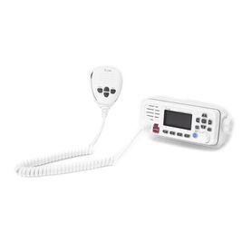 radio móvil marino icom color blanco clase d dsc tx 156025  157425 mhz rx 156050  163275 mhz 25w de potencia sumergible ipx7 in