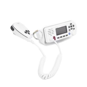 radio móvil marino icom color blanco clase d dsc tx 156025  157425 mhz rx 156050  163275 mhz 25w de potencia sumergible ipx7 in