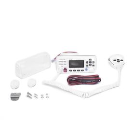 radio móvil marino icom color blanco clase d dsc tx 156025  157425 mhz rx 156050  163275 mhz 25w de potencia sumergible ipx7 in